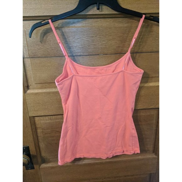 Maurices Coral Pink Basic Adjustable Strap Cami Size S Built in Bra - Picture 2 of 5